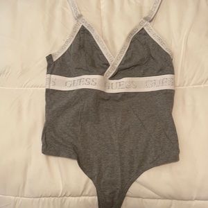 Grey & White Guess Bodysuit.